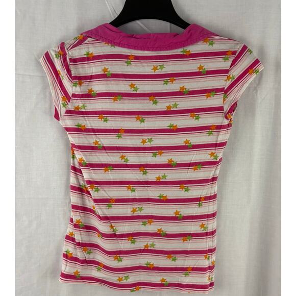 Unionbay Y2K Stars N Stripes Short Sleeve Polo Shirt Medium Vintage - Picture 2 of 4